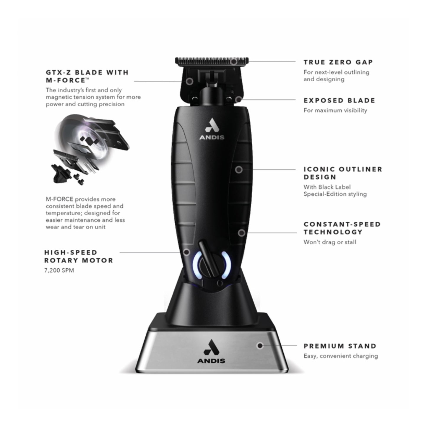 Andis GTX EXO Black Label Trimmer Information