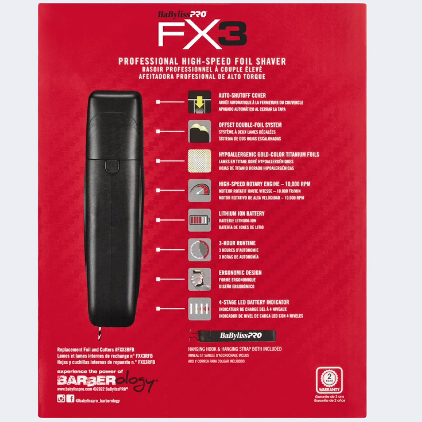 BabylissPro FX3 Black Shaver Box