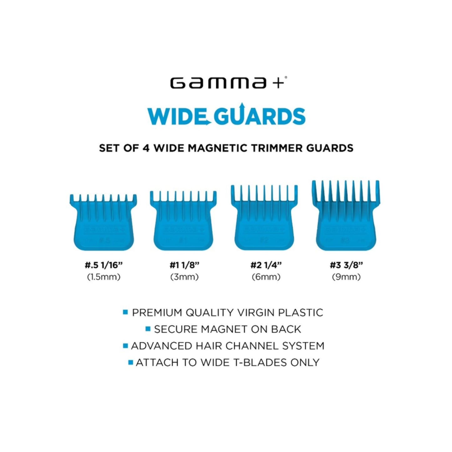 Gamma+ Wide Trimmer Guards Information