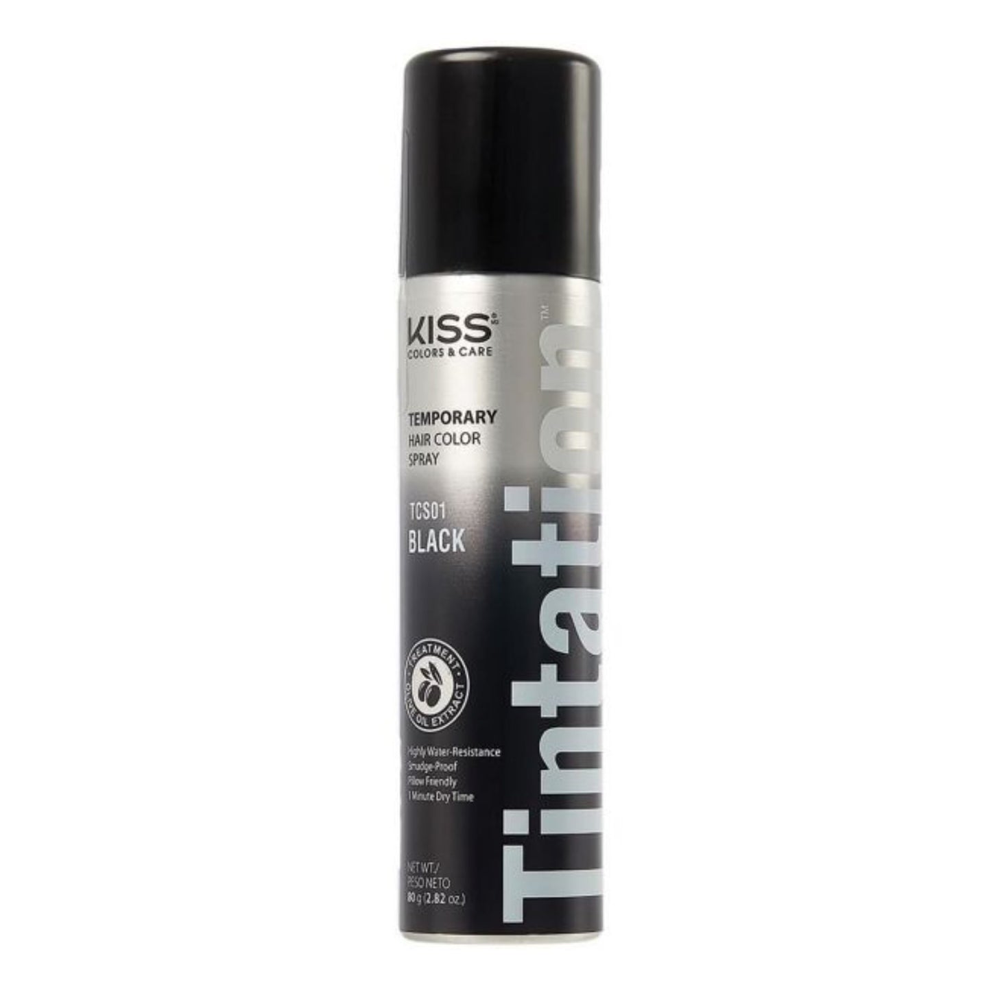 Kiss Tintation Black Temporary Hair Color Spray