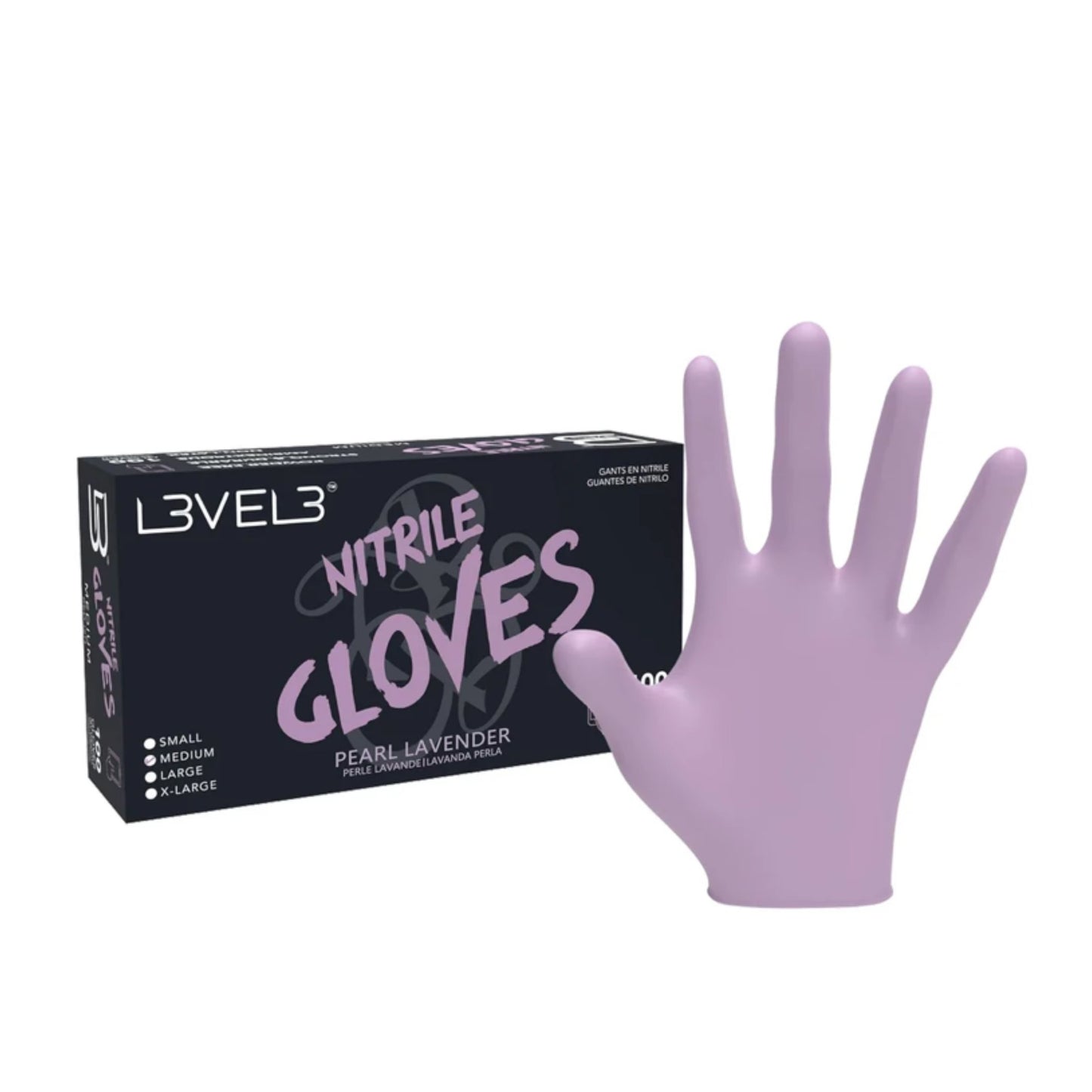 L3VEL3 Pearl Lavender Nitrile Gloves