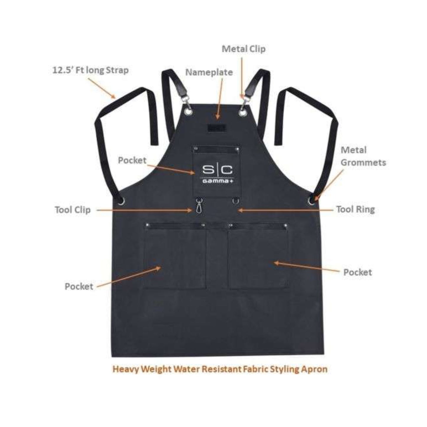 Stylecraft Gamma Black Barber Apron