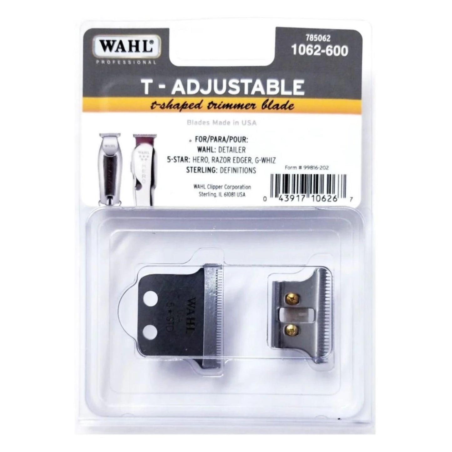 Wahl T Adjustable 1062 Replacement Trimmer Blade