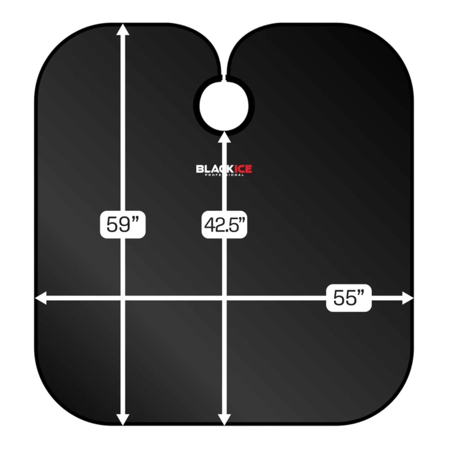 Black Ice Barber Cape Dimensions
