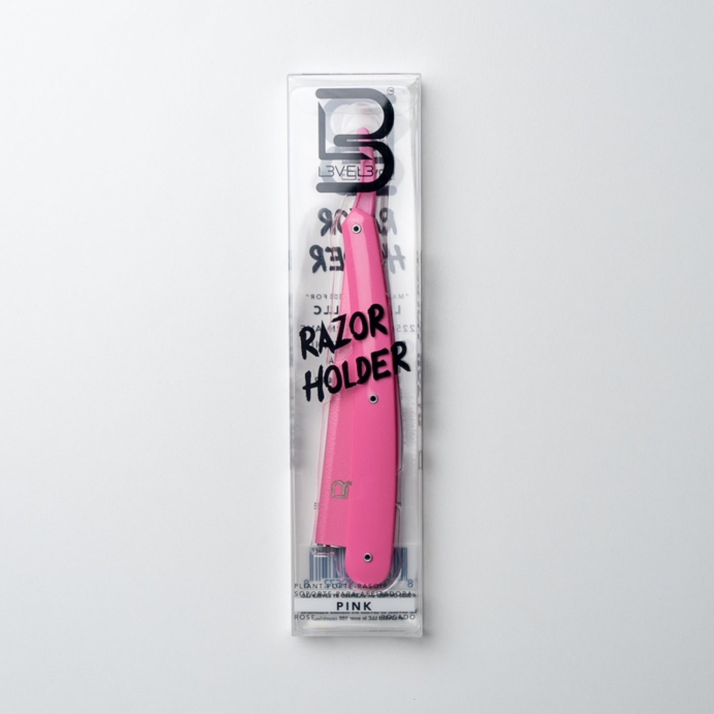 L3VEL3 Pink Straight Razor Kit
