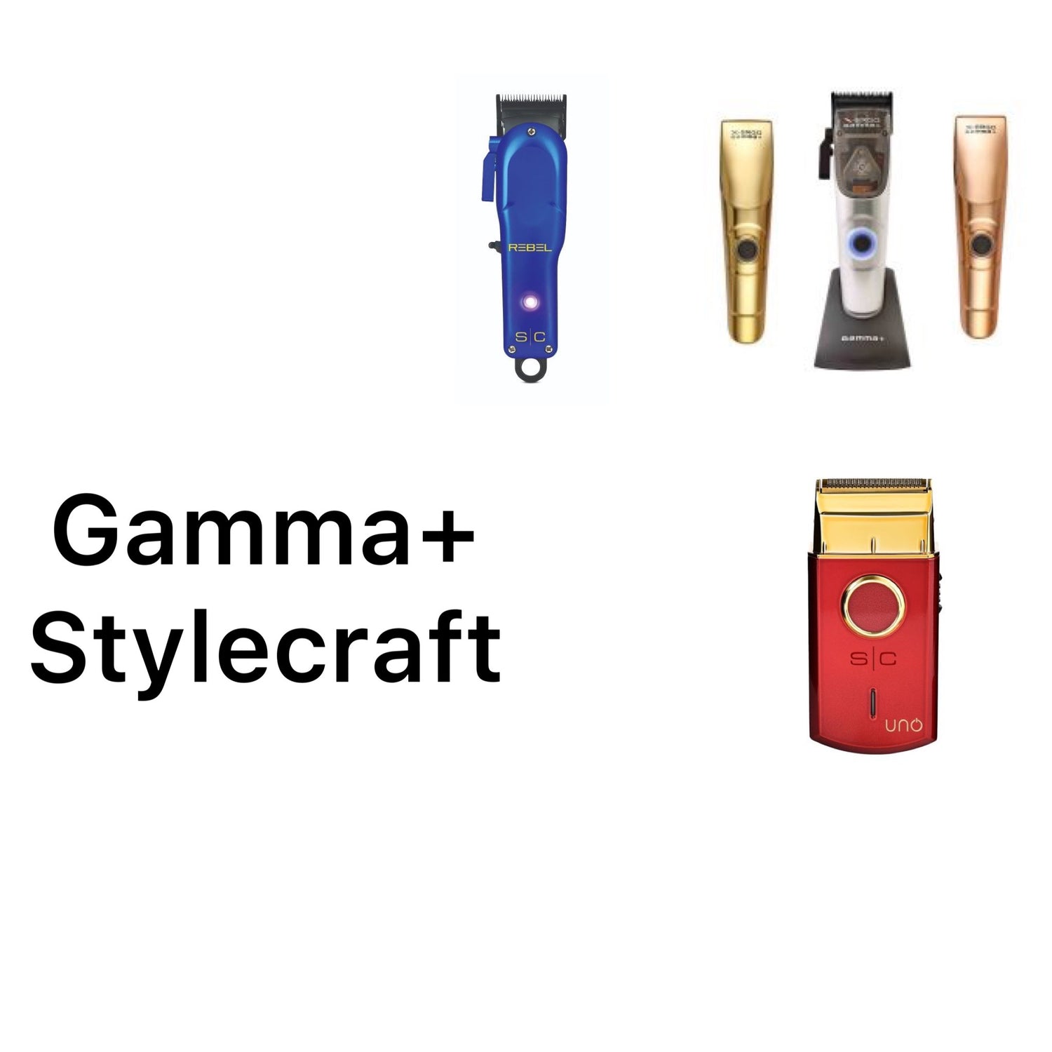 Gamma+ and Stylecraft barber and beauty products