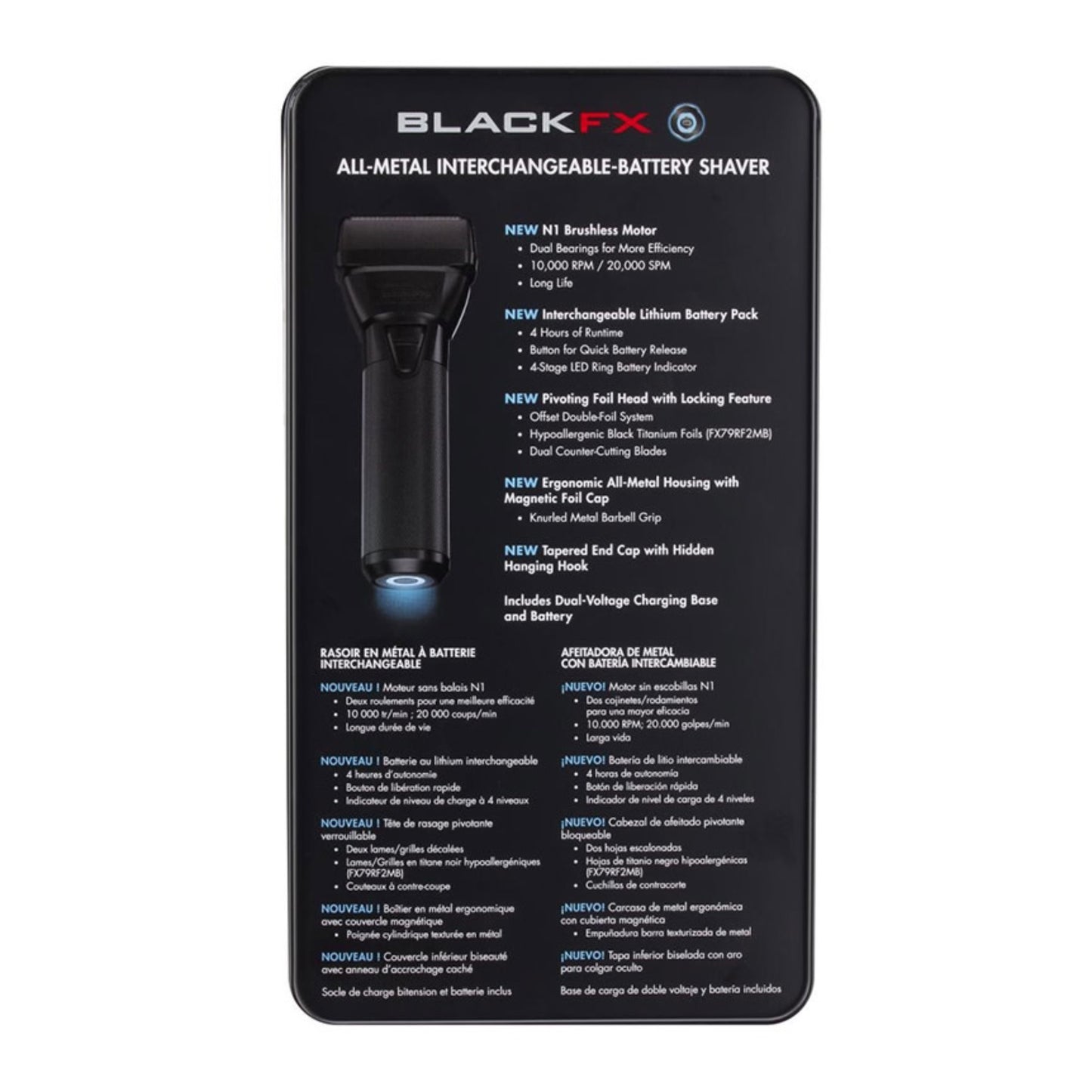 BabylissPRO FXONE Black Shaver Info