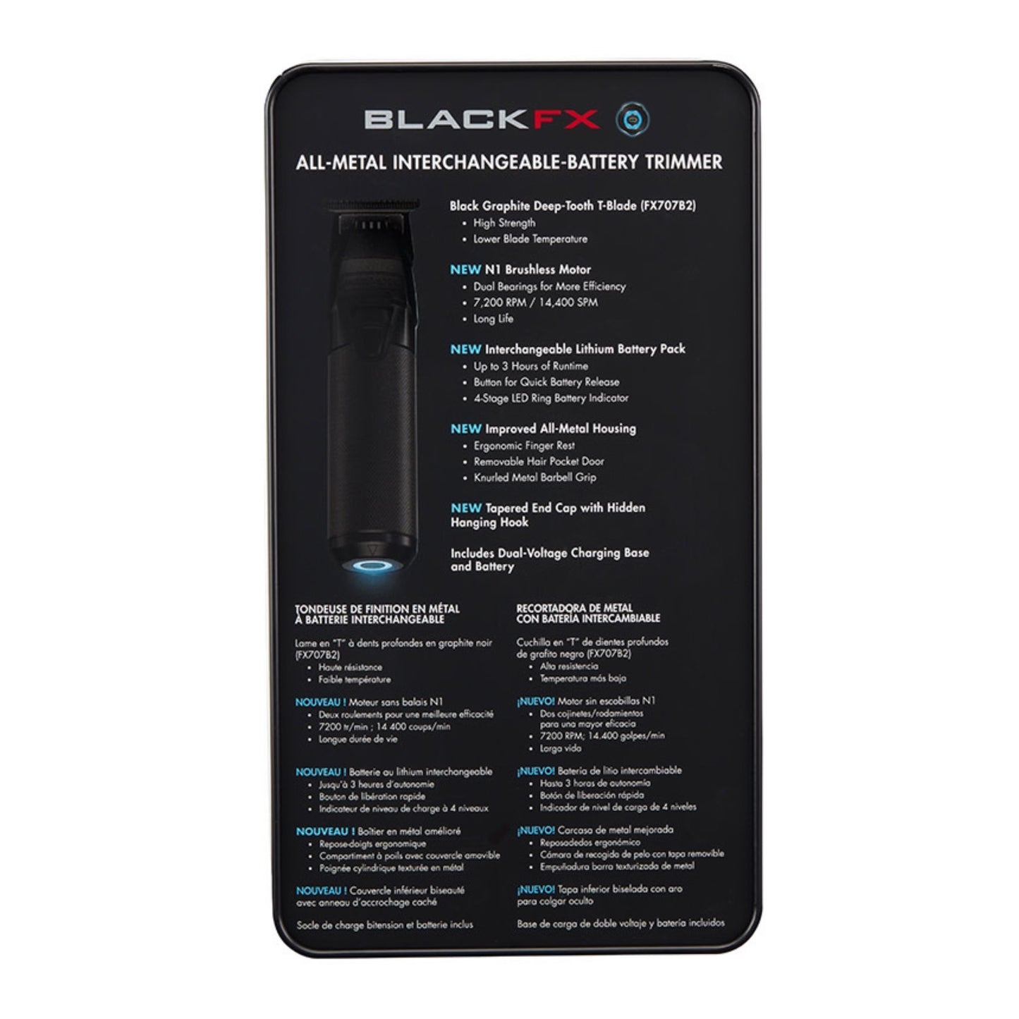 BabylissPRO FXONE Black Trimmer Box Info