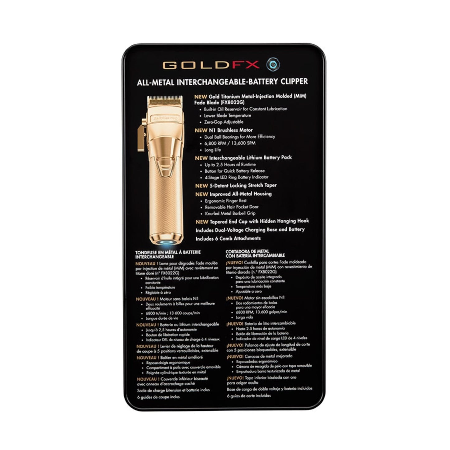 BabylissPRO FXONE Gold Clipper Box