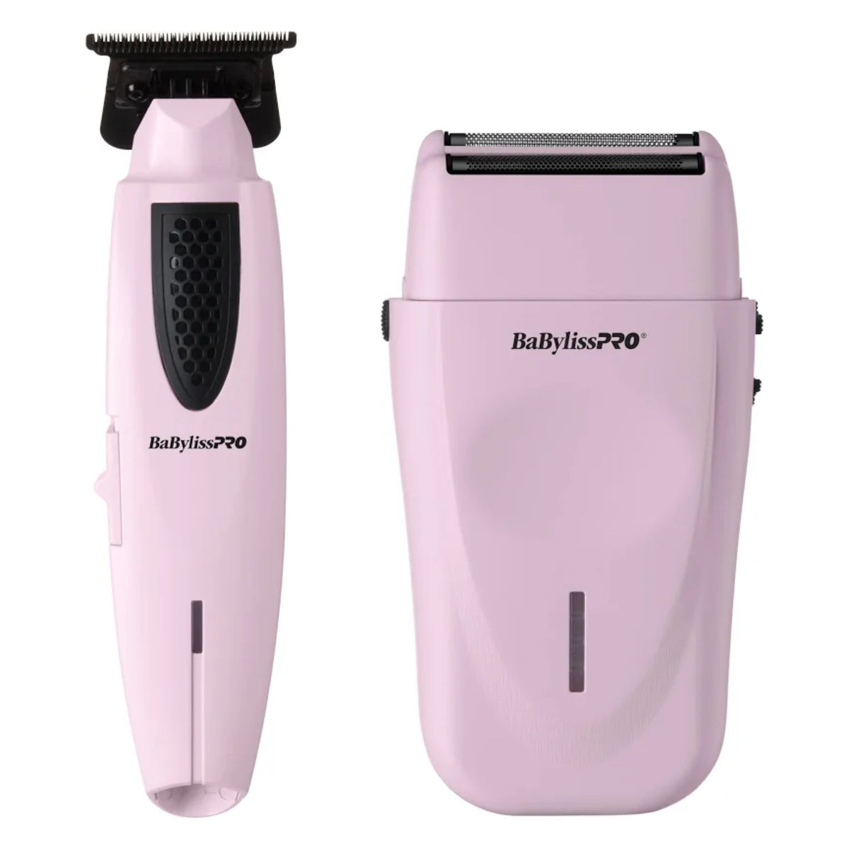 Pink Shaver BabylissPro LithiumFX Pink Trimmer and Double Foil Electric Shaver ...