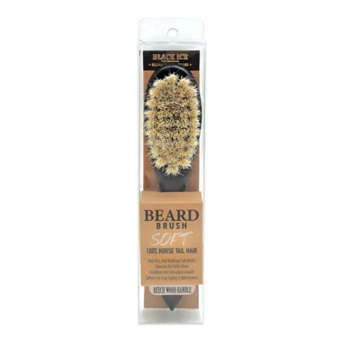 Black Ice Beard Brush Soft Bristle