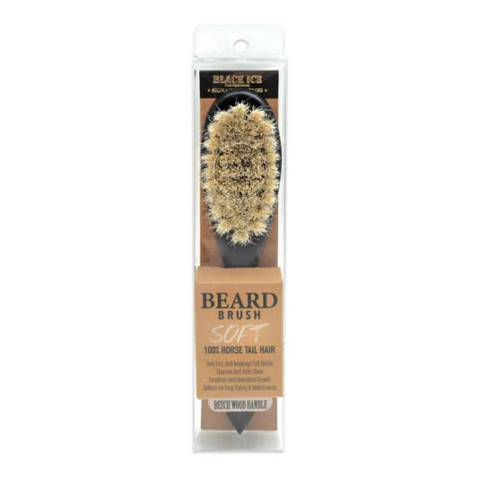 Black Ice Beard Brush Soft Bristle