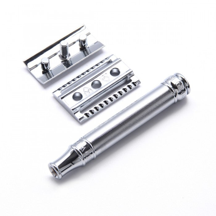 Barrage Razor Edwin Jagger DE89BA11BL Chrome Barley Handle Double Edge Razor – Royal ...