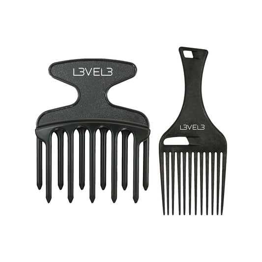 L3VEL3 Hair Pick Comb Set 2 PC