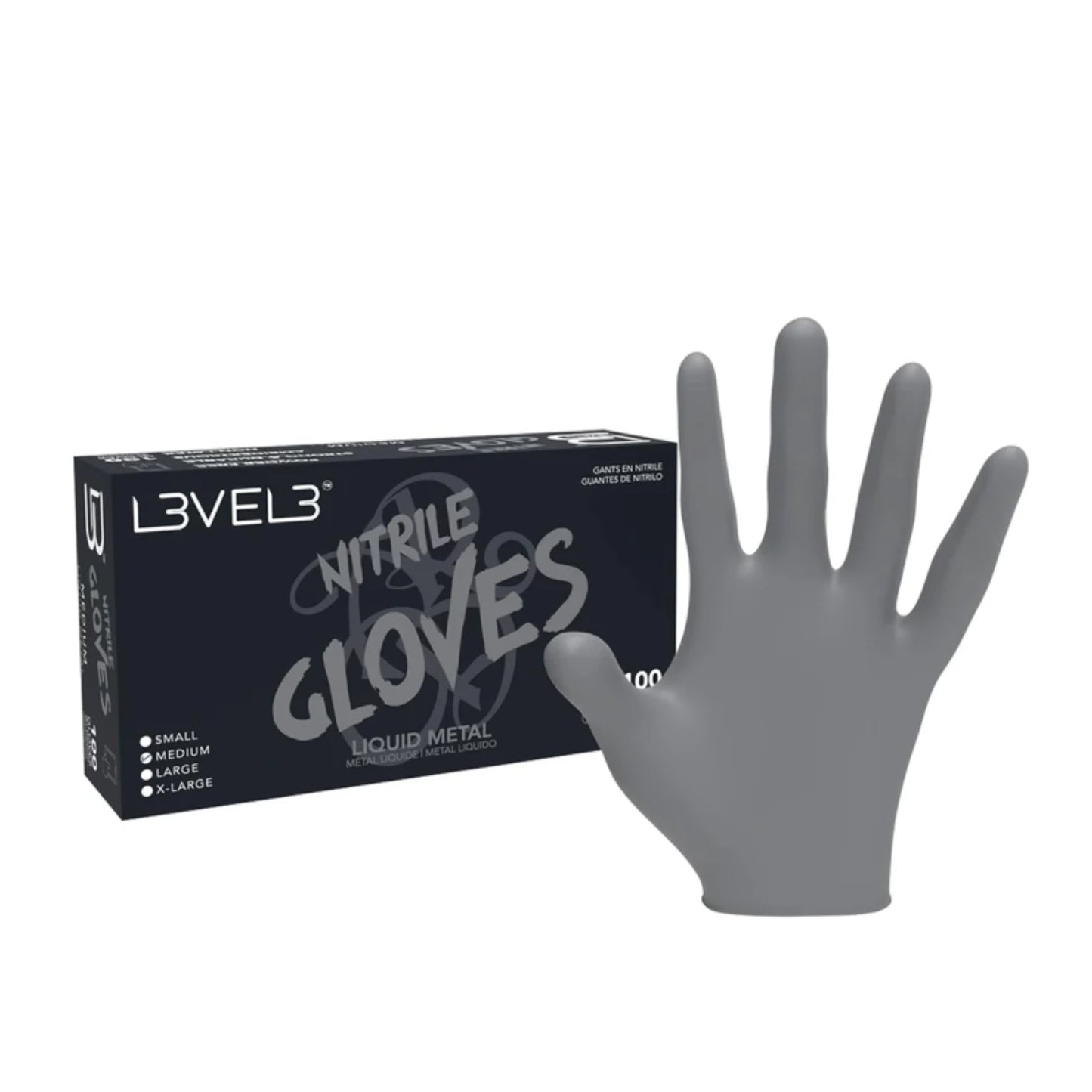 L3VEL3 Liquid Metal Nitrile Gloves