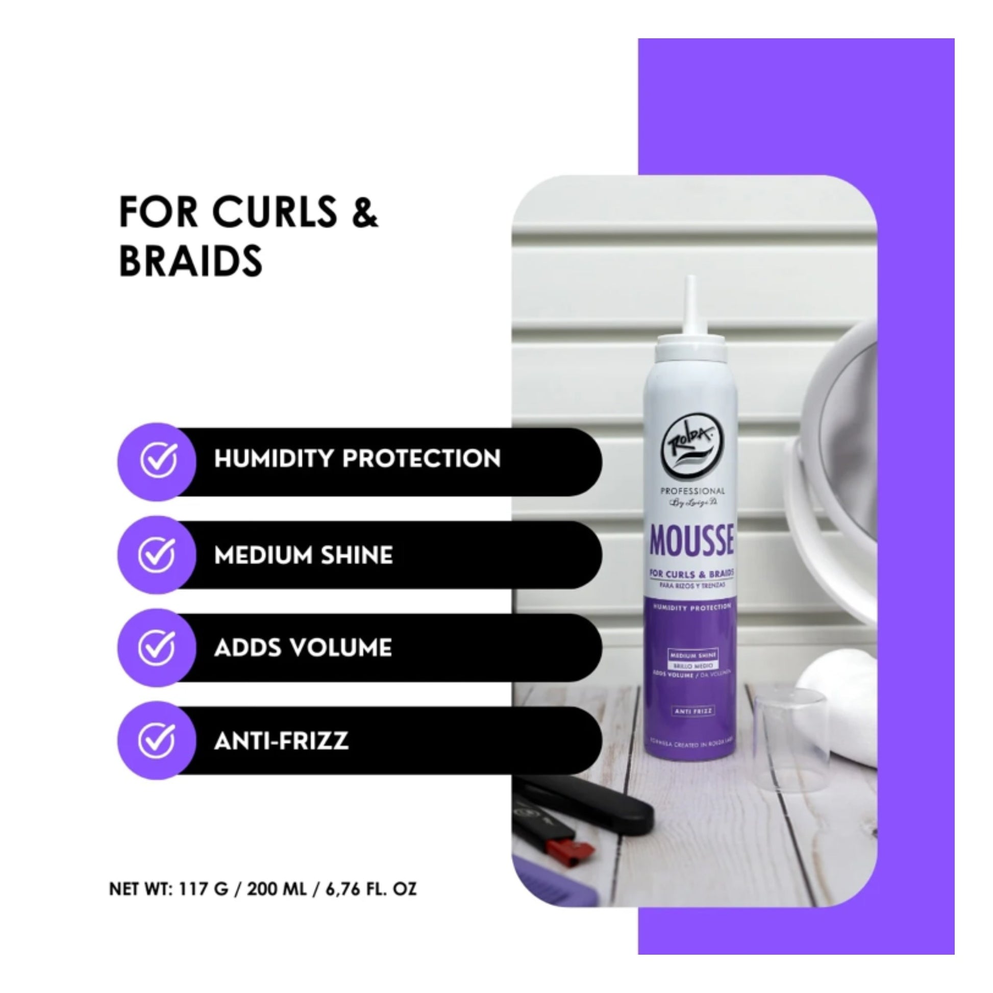 Rolda Hair Mousse Information