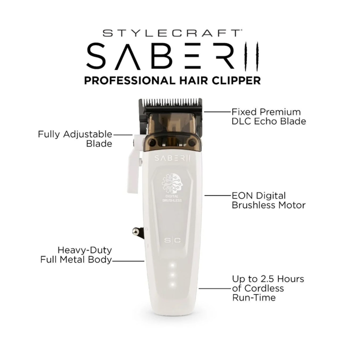 Stylecraft Saber 2.0 White Clipper Information