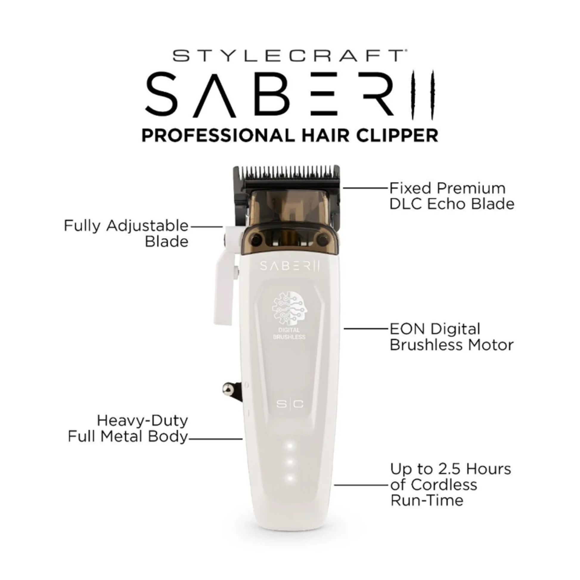 Stylecraft Saber 2.0 White Clipper Information