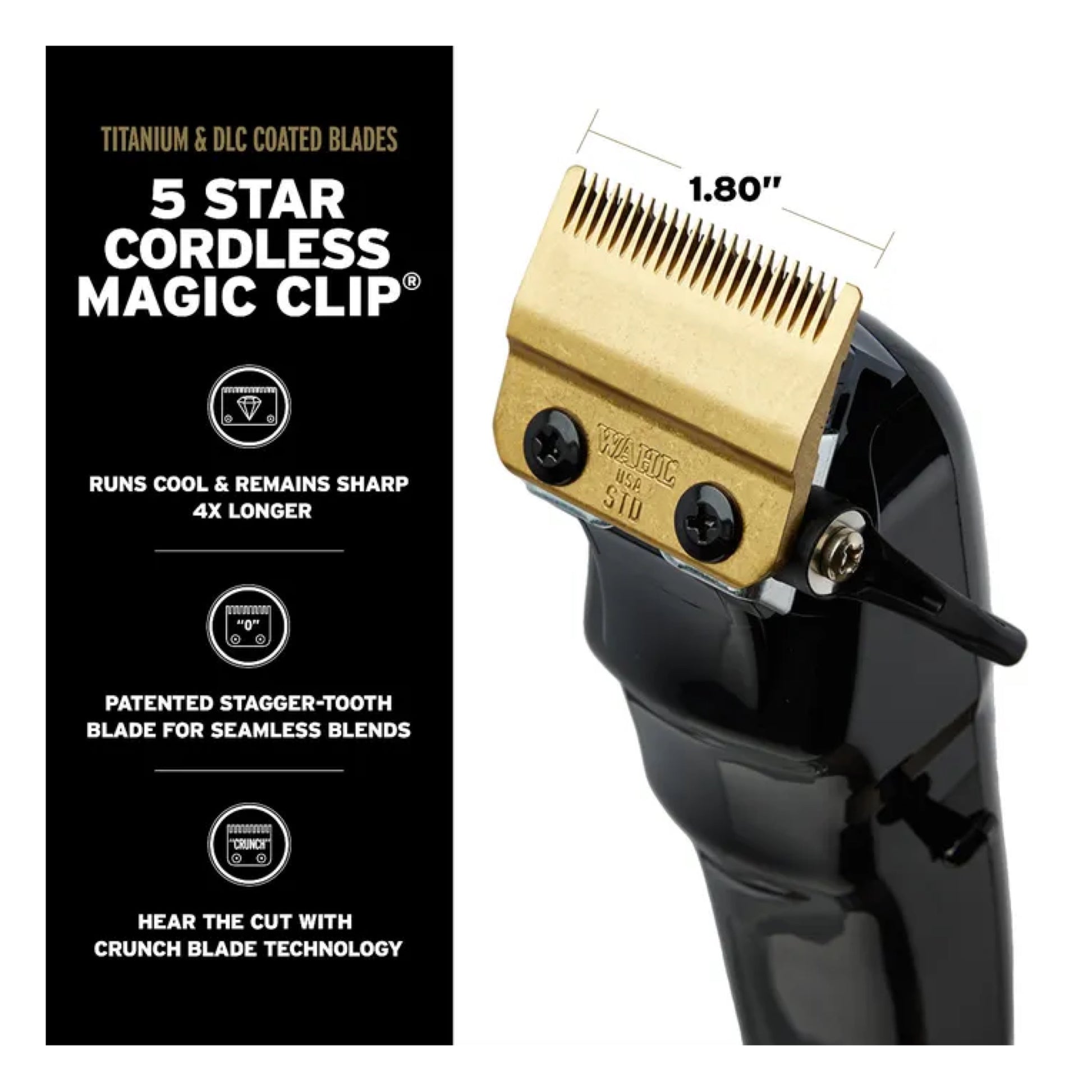 Wahl Black Magic Clip Gold Blade