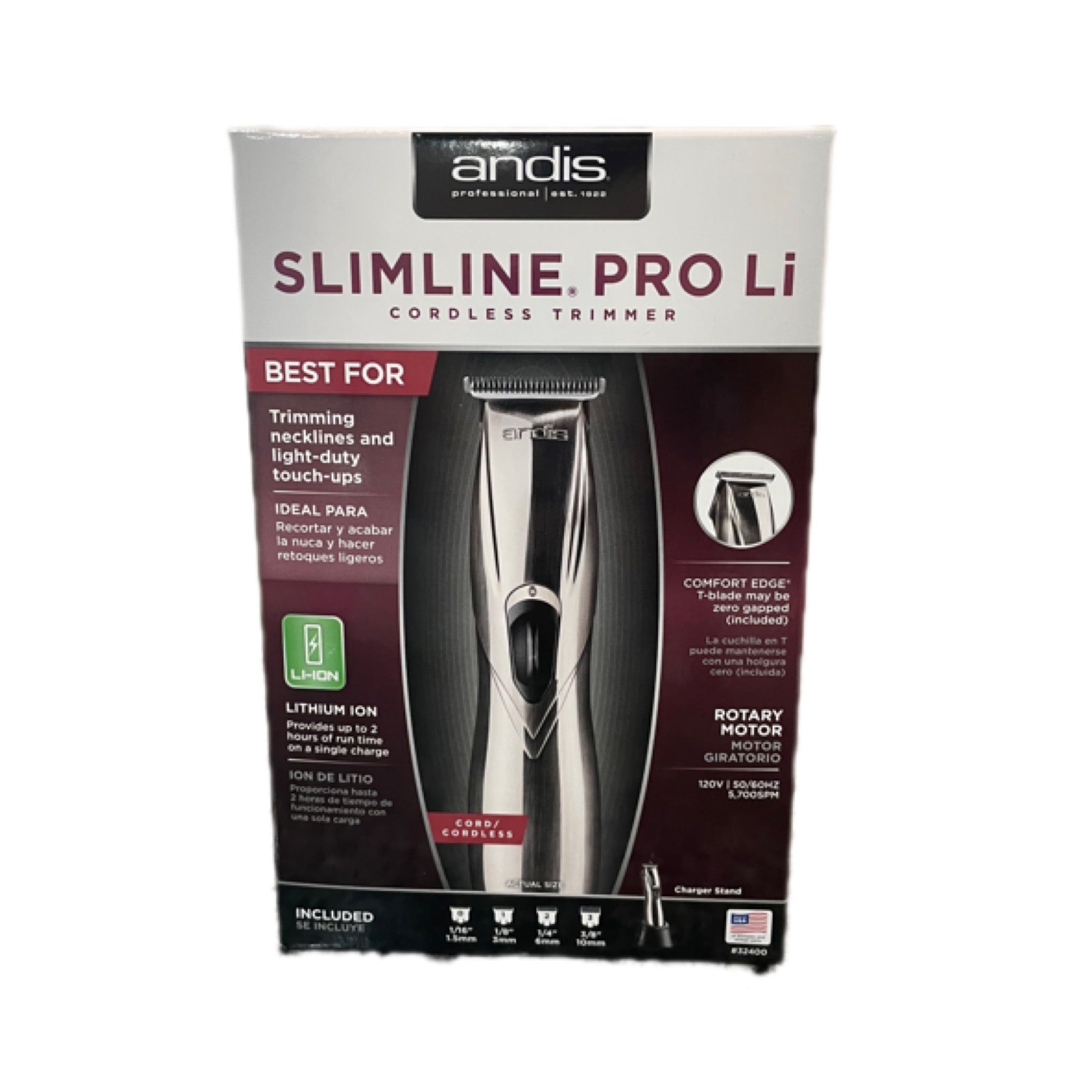 Andis Slimline Pro Li Cordless Trimmer Chrome – Royal Barber Supply