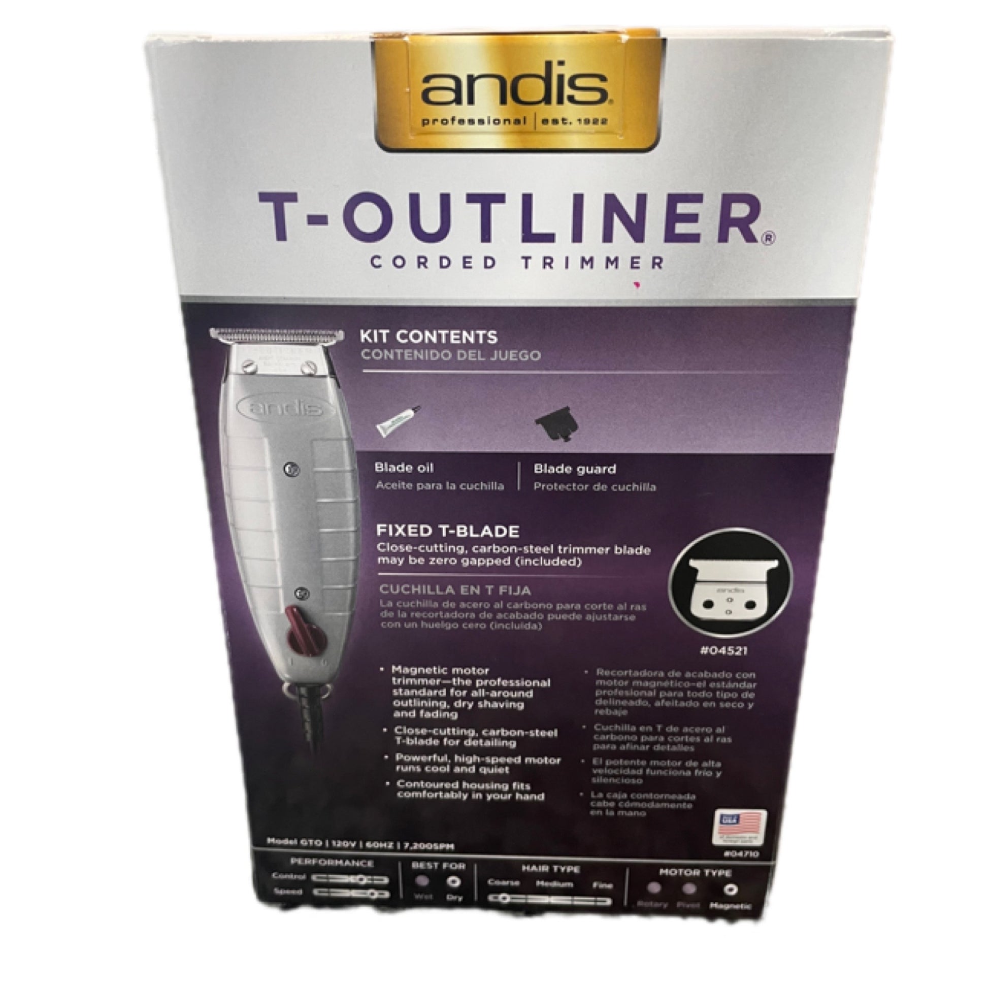 Andis T Outliner Corded Trimmer Box