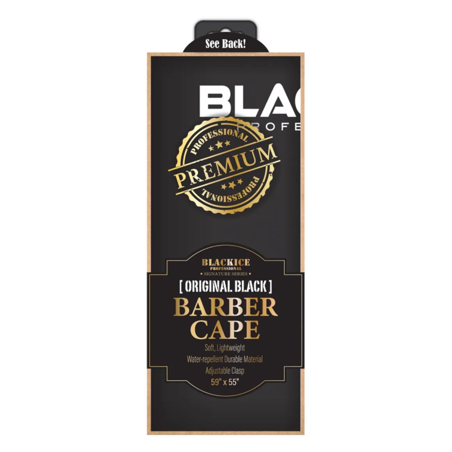 Black Ice Barber Cape Black Box